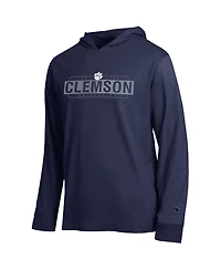 Champion Men's Navy Clemson Tigers Gradient All-Star Long Sleeve Hooded T-Shirt