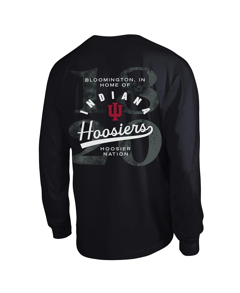 Champion Men's Black Indiana Hoosiers Laminated All-Star Long Sleeve T-Shirt