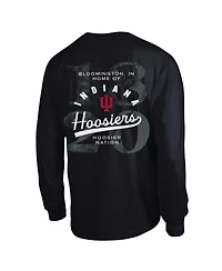 Champion Men's Black Indiana Hoosiers Laminated All-Star Long Sleeve T-Shirt