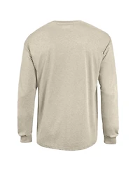 Champion Men's Heather Oatmeal Miami Hurricanes Neutral Arch Long-Sleeve T-Shirt