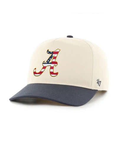 '47 Brand Men's Natural, Navy Alabama Crimson Tide Americana Flag Hitch Adjustable Hat