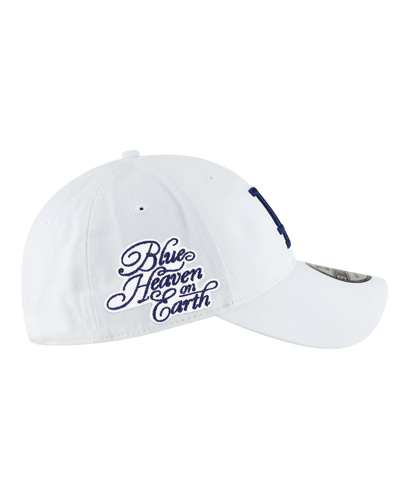 New Era Men's White Los Angeles Dodgers Blue Heaven On Earth Casual Classic Adjustable Hat