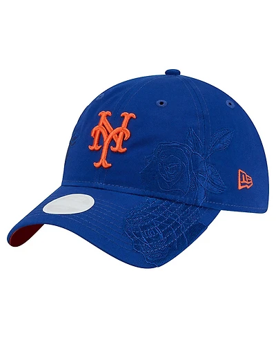 New Era Women's Royal New York Mets Roses 9TWENTY Adjustable Hat