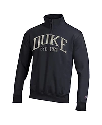 Champion Men's Black Duke Blue Devils Power blend Quarter-Zip Pullover