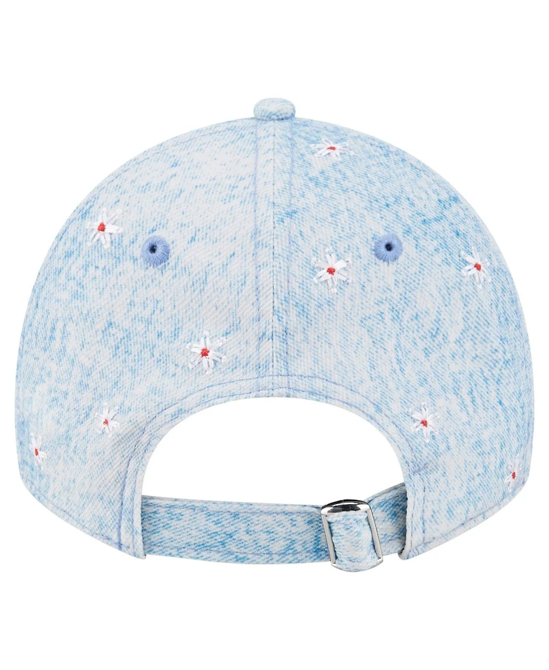 New Era Women's Light Blue Cincinnati Reds Daisy All Over 9TWENTY Adjustable Hat