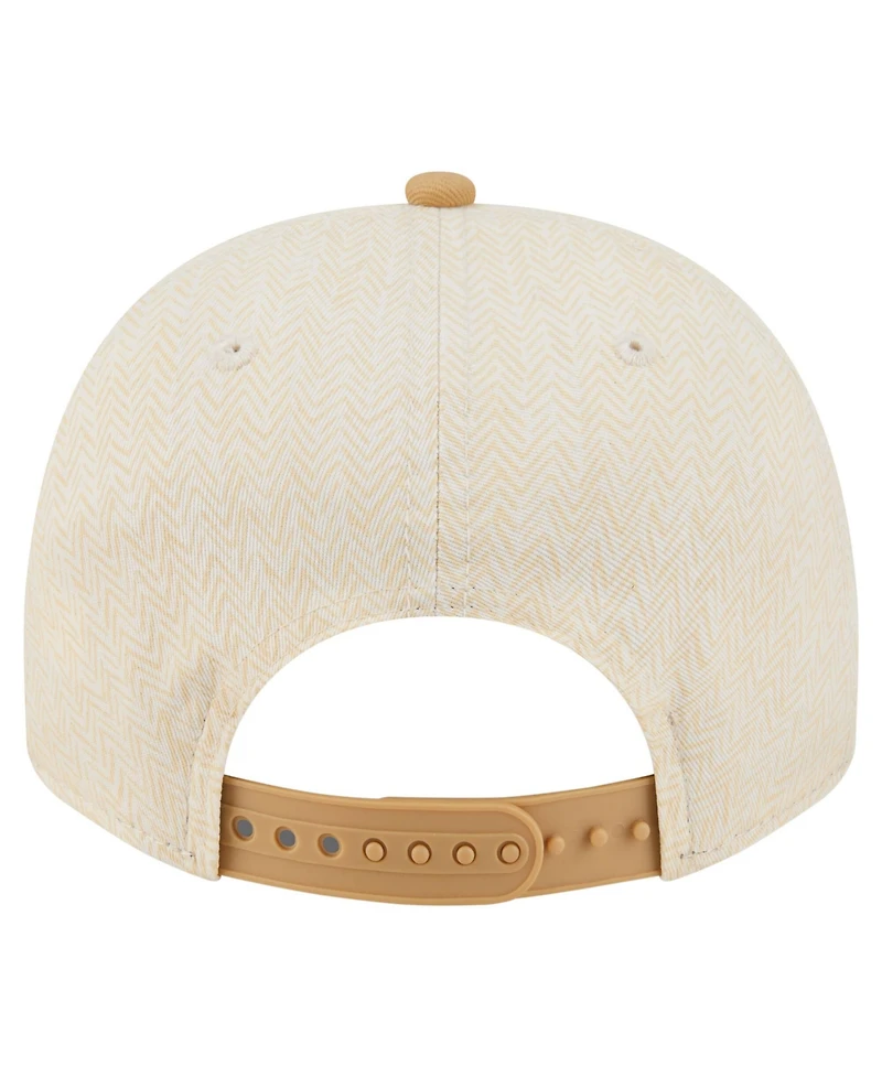 New Era Men's Cream Los Angeles Angels Herringbone 9FIFTY A-Frame Snapback Hat