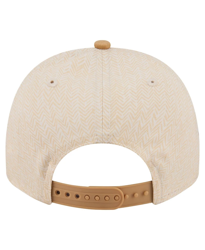 New Era Men's Cream Chicago Cubs Herringbone 9FIFTY A-Frame Snapback Hat