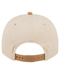 New Era Men's Cream Chicago Cubs Herringbone 9FIFTY A-Frame Snapback Hat