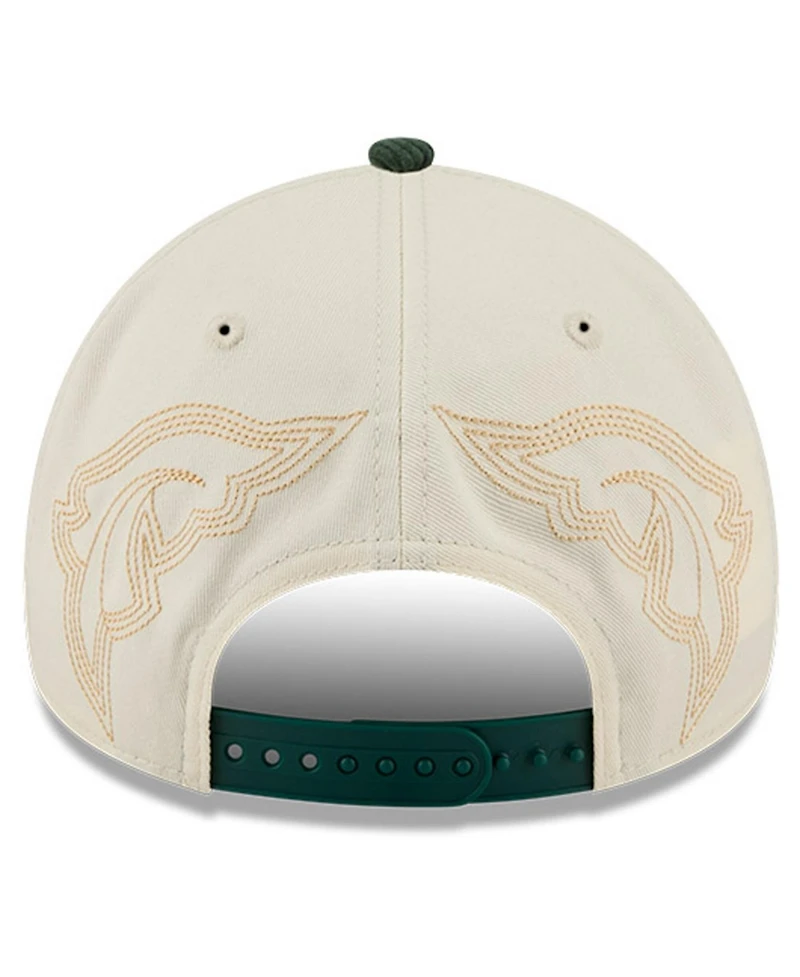 New Era Men's Stone Athletics Western Stitch 9FORTY A-Frame Adjustable Hat