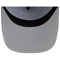 New Era Men's Royal Texas Rangers Side Script 9FORTY A-Frame Trucker Adjustable Hat