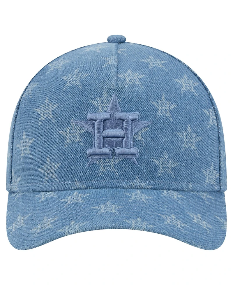 New Era Men's and Women's Denim Houston Astros A-Frame 9FORTY Adjustable Hat