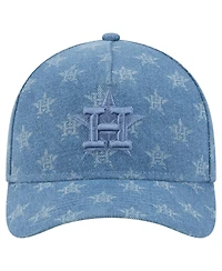 New Era Men's and Women's Denim Houston Astros A-Frame 9FORTY Adjustable Hat