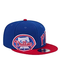 New Era Men's Royal, Red Philadelphia Phillies Stretched Two-Tone 9FIFTY Adjustable Hat