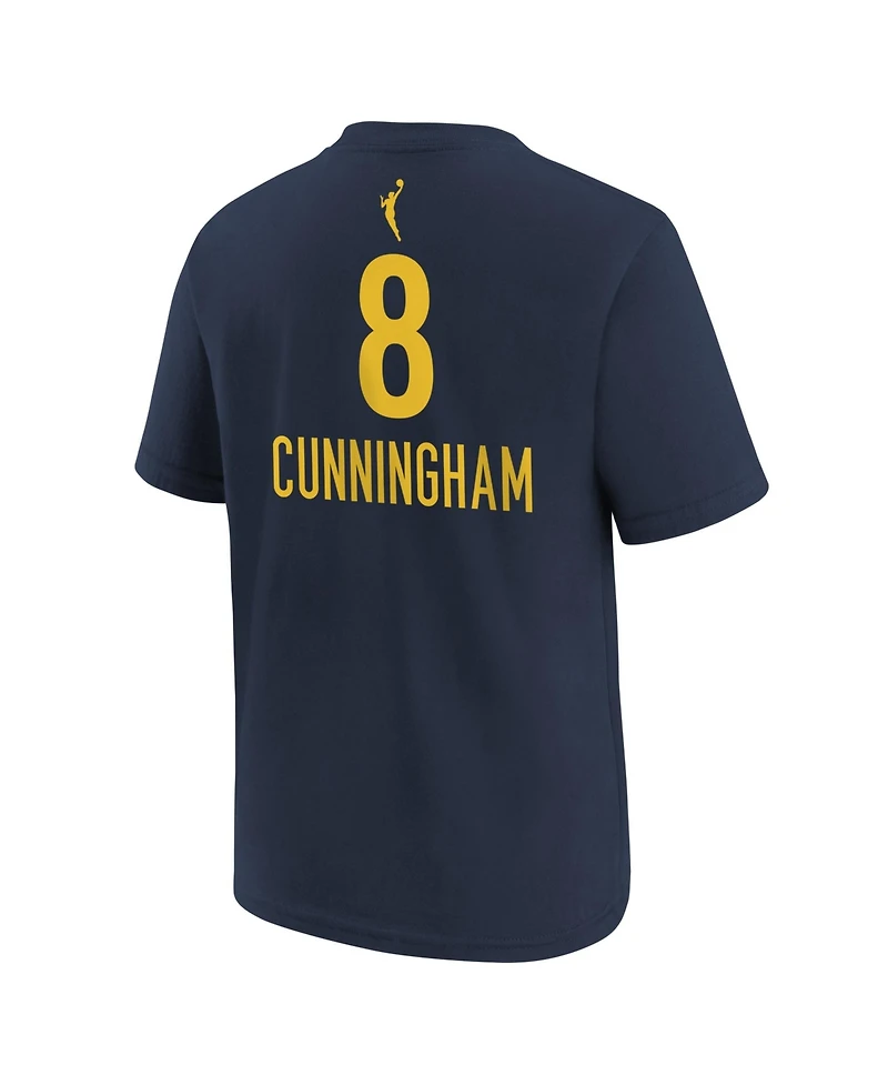 Nike Big Boys and Girls Sophie Cunningham Navy Indiana Fever Explorer Edition Name Number T-Shirt