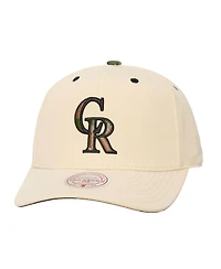 Mitchell & Ness Men's and Women's Cream Colorado Rockies Camo Logo Pro Crown Snapback Hat
