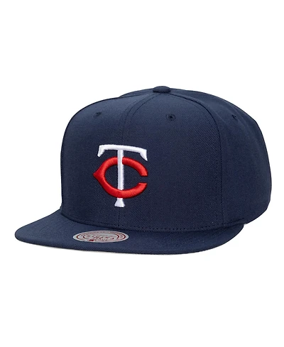 Mitchell & Ness Men's and Women's Navy Minnesota Twins Side Logo Snapback Hat