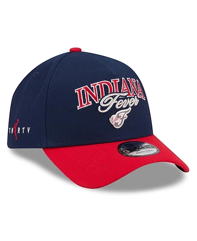 New Era Men's and Women's Navy, Red Indiana Fever Wnba Tip-Off 2026 Metal Badge A-Frame 9FORTY Adjustable Hat