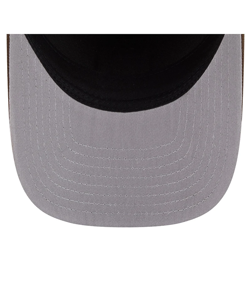 New Era Men's Brown, Natural San Diego Padres Grained 9FIFTY A-Frame Trucker Adjustable Hat