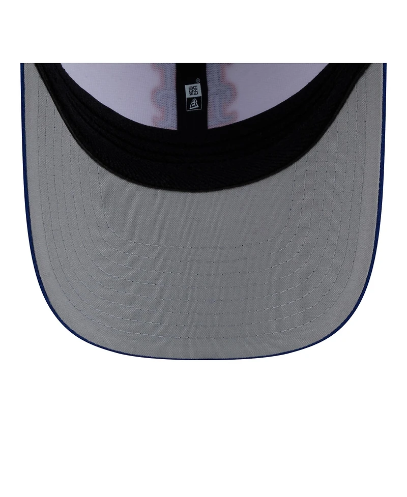 New Era Big Boys and Girls White, Royal New York Mets Baseball 39THIRTY M-Crown Flex Hat