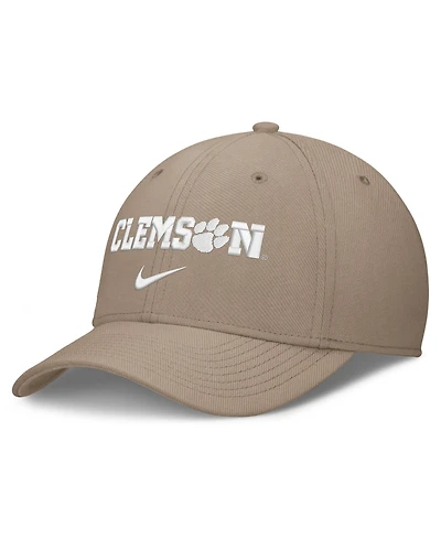 Nike Men's Khaki Clemson Tigers Rise On-Field SwooshFlex Dri-fit Flex Hat