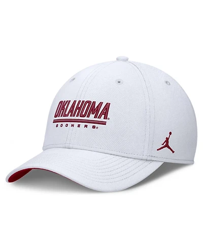 Jordan Men's White Oklahoma Sooners Game Day Rise Swooshflex Hat