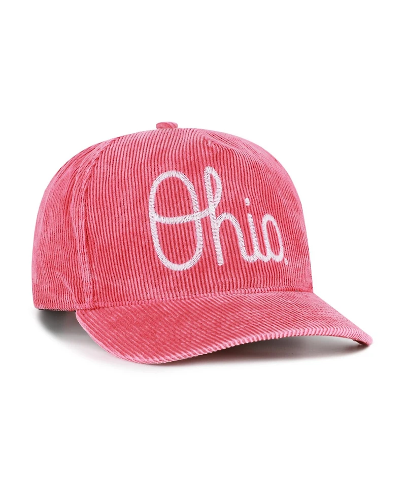 '47 Brand Men's Scarlet Ohio State Buckeyes Reclaim Snow Wash Corduroy Hitch Adjustable Hat