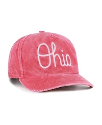 '47 Brand Men's Scarlet Ohio State Buckeyes Reclaim Snow Wash Corduroy Hitch Adjustable Hat