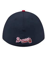 New Era Men's Navy, Red Atlanta Braves Rope M-Crown A-Frame 39THIRTY Flex Hat