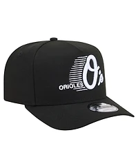 New Era Men's Black Baltimore Orioles Motion A-Frame 9FIFTY Snapback Hat