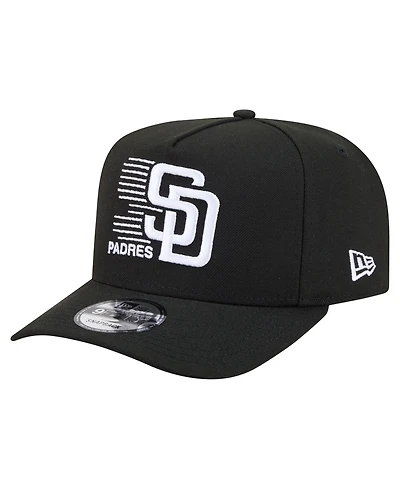 New Era Men's Black San Diego Padres Motion A-Frame 9FIFTY Snapback Hat