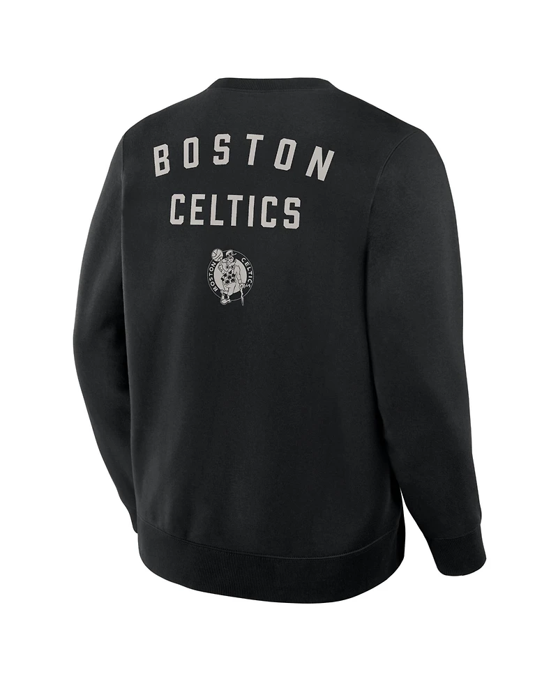 Fanatics Men's Black Boston Celtics Crossover Collection Defensive Rotation Drill Premium Pullover Sweatshirt