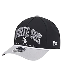 New Era Men's Black, Gray Chicago White Sox Arch 9FORTY A-Frame M-Crown Adjustable Hat