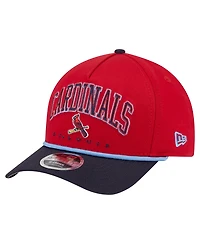 New Era Men's Red, Navy St. Louis Cardinals Arch 9FORTY A-Frame M-Crown Adjustable Hat