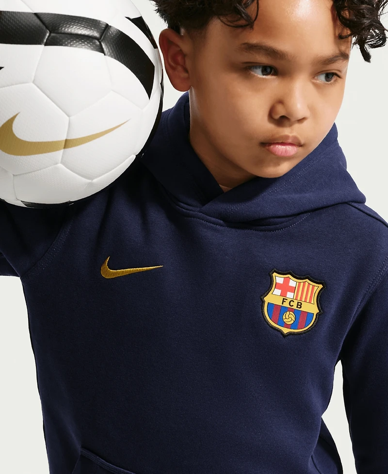 Nike Big Boys and Girls Navy Barcelona Club Hoodie