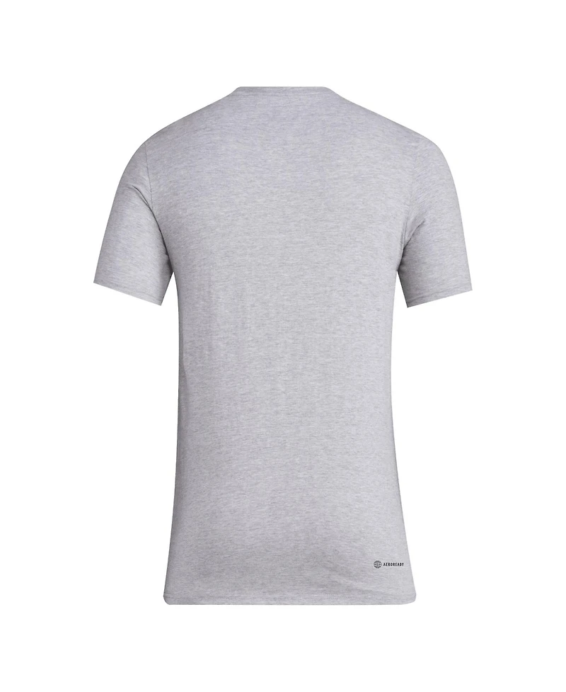 Adidas Men's Gray Penn State Nittany Lions Wordmark Polyester T-Shirt