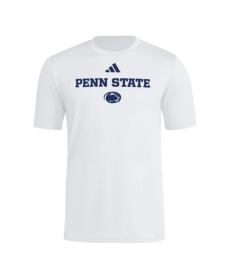 Adidas Men's White Penn State Nittany Lions Wordmark Polyester T-Shirt