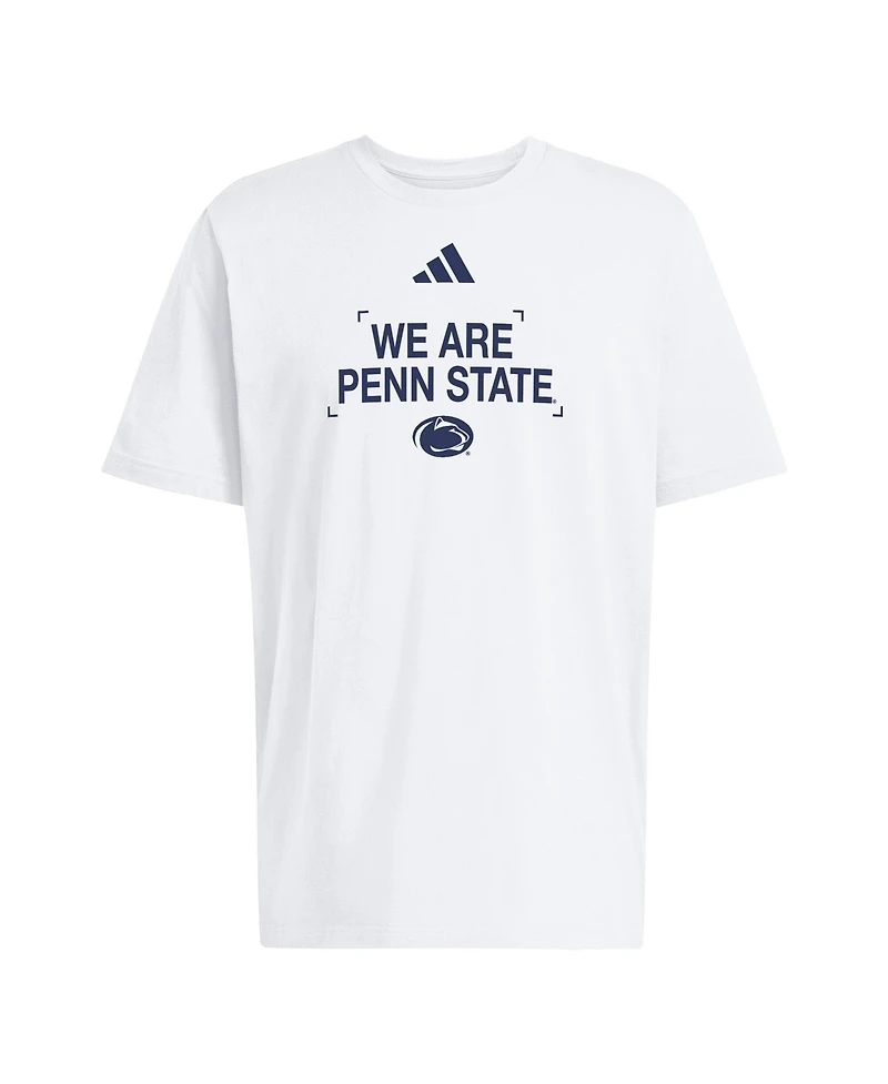 Adidas Men's White Penn State Nittany Lions Slogan Cotton T-Shirt