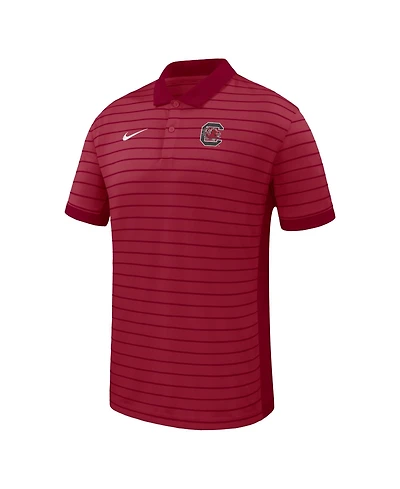 Nike Men's Garnet South Carolina Gamecocks Dri-fit Victory Stripe Polo Shirt