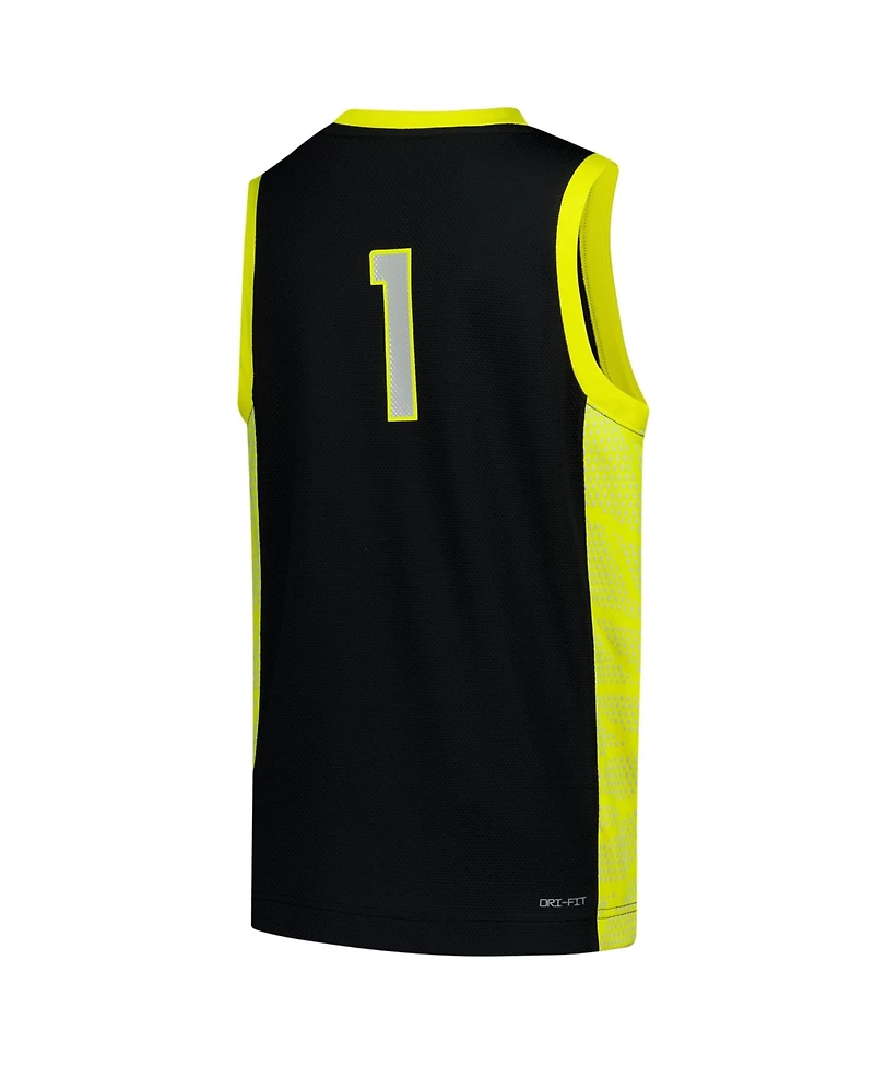 Nike Big Boys and Girls 1 Oregon Ducks Replica Basketball Jersey