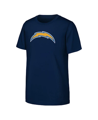 Outer stuff Big Boys and Girls Navy Los Angeles Chargers Primary Logo T-Shirt