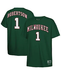 Mitchell & Ness Big Boys and Girls Oscar Robertson Hunter Green Milwaukee Bucks Hardwood Classics Name Number T-Shirt