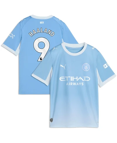 Puma Big Boys and Girls Erling Haaland Light Blue Manchester City 2026, 27 Home Replica Jersey