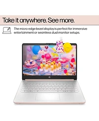 Hp Essential 14 Traditional Laptop 14" Hd Non-touch 60Hz Intel N-Series N150 Intel Graphics 16GB Ram 128GB eMMC Storage Windows 11 Pro