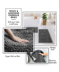 Clara Clark Modern Complete Bathroom Decor and Accessory Set with Bath Rugs and Shower Caddy Set