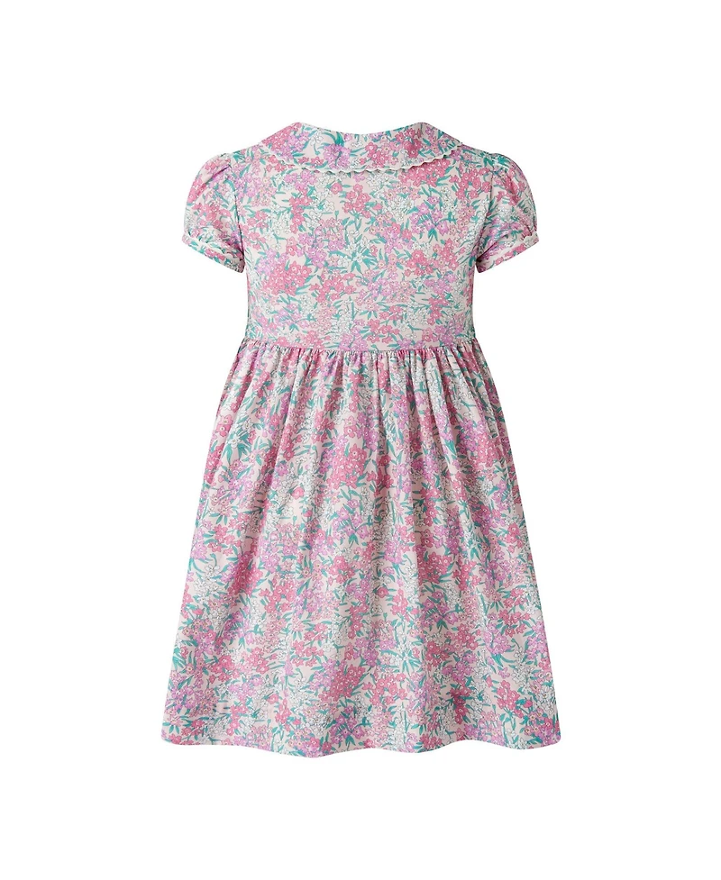Rachel Riley Girl's 2T-10 Floral Button-front Dress