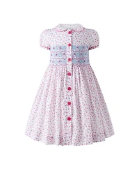 Rachel Riley Girls 2-10 Smocked Button-front Dress