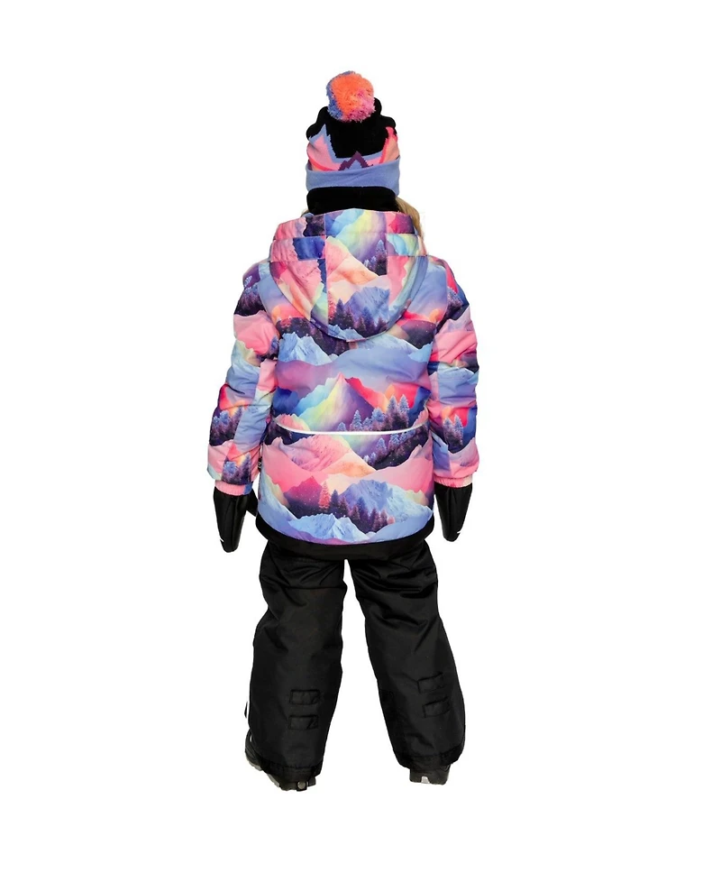Deux par Toddler Girl 2T-5T Two Piece Play Snowsuit Mountain Print with Pants