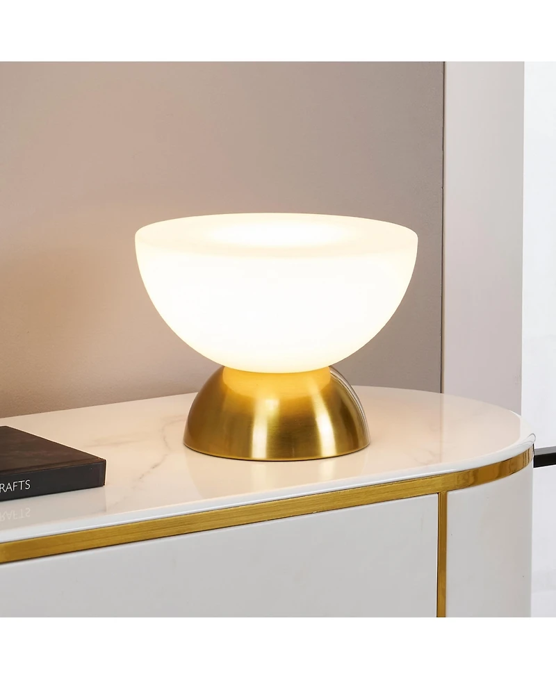 Brightech 5-in Lamina Led Dimmable Double Dome Table Lamp