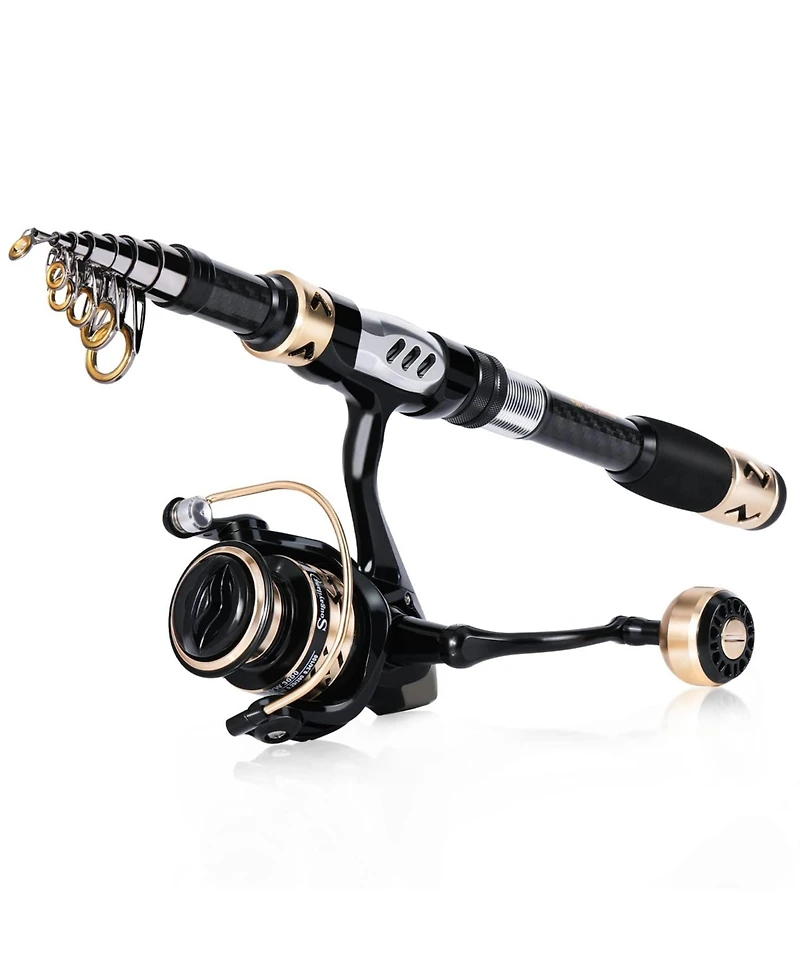 Aofar Fishing Rod Spinning Reel Portable Combo