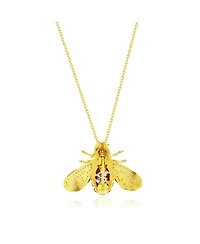 Suzy Levian New York Sterling Silver Cubic Zirconia Bumble Bee Brooch Pendant